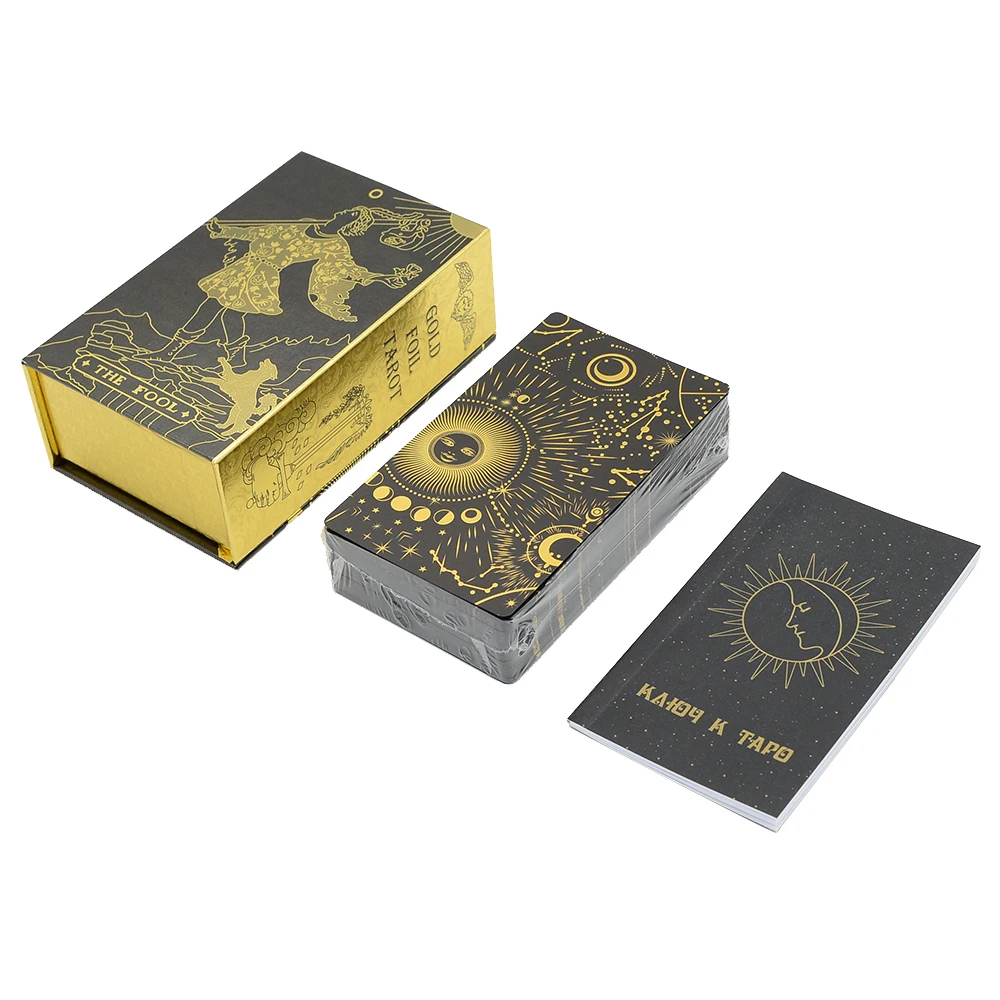 Russian Edition Tarot Card High-quality Waterproof Plastic Cards for Luxury Divination and Emotion Chess Game Plastic Waterproof