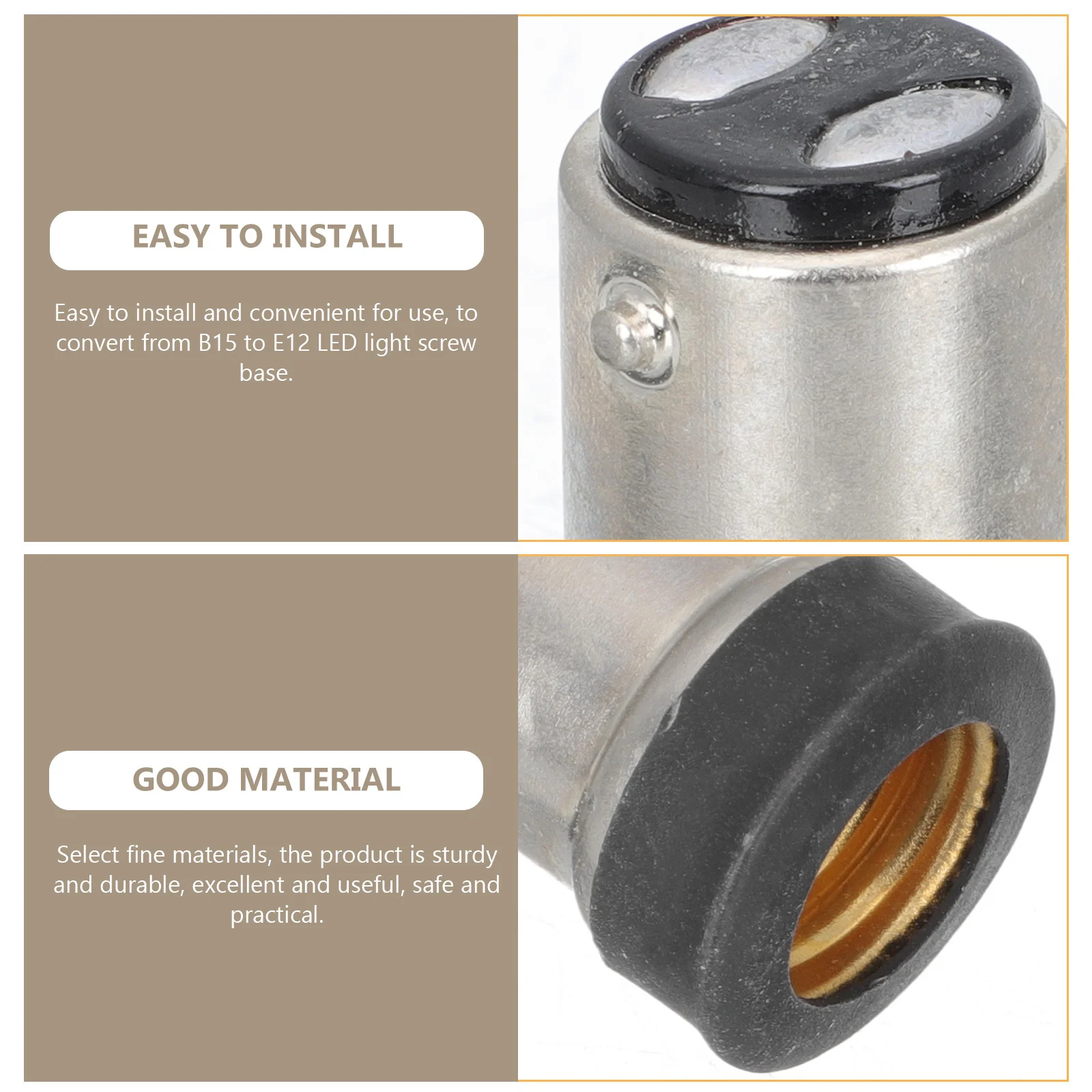 

8Pcs LED Light Adapter B15 to E12 Base Converter for Light Bulb Holder Socket Lamp Accessories Lamp Holder Adapter