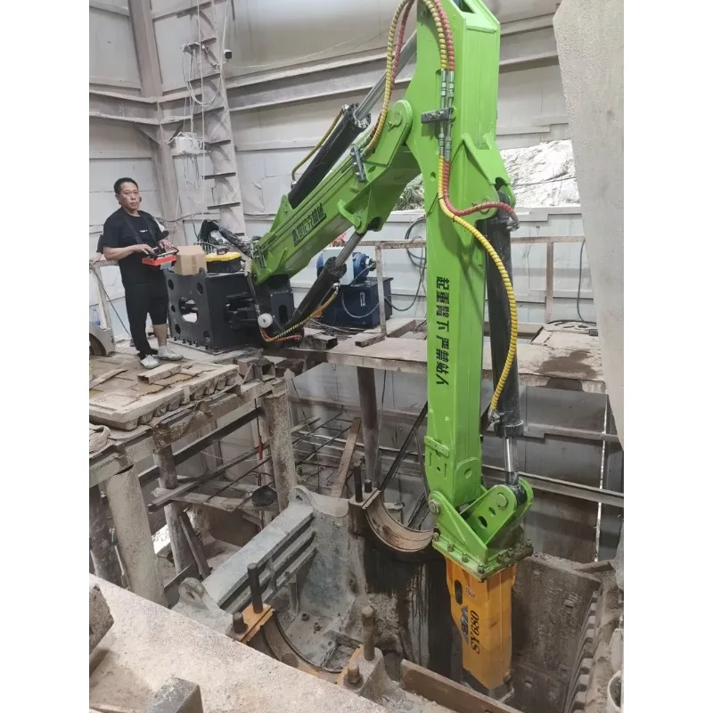Customized Full Rotation Mechanical Boom Hydraulic Rock Breaker With Electric Hydraulic Pump Station