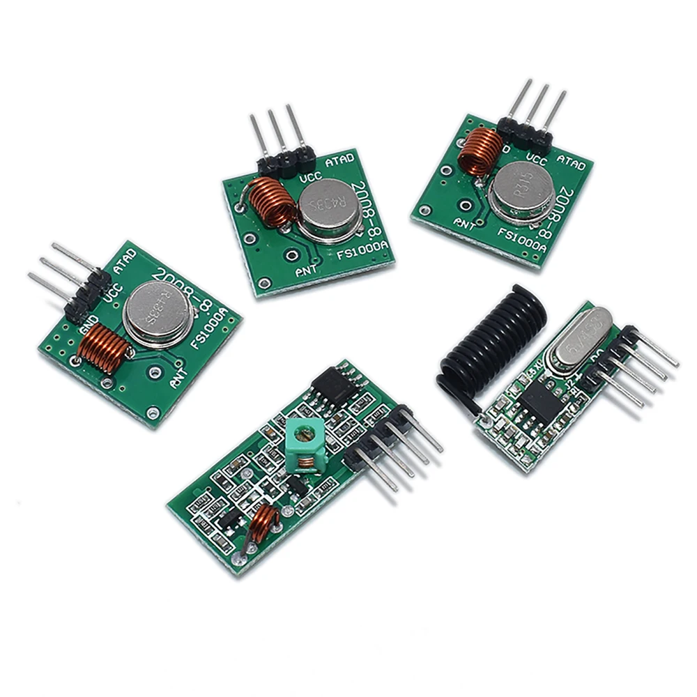 Receiver Kit 5V DC Wireless And 315Mhz / 433Mhz RF Wireless Transmitter Module For Arduino Raspberry Pi /ARM/MCU WL Diy Kit