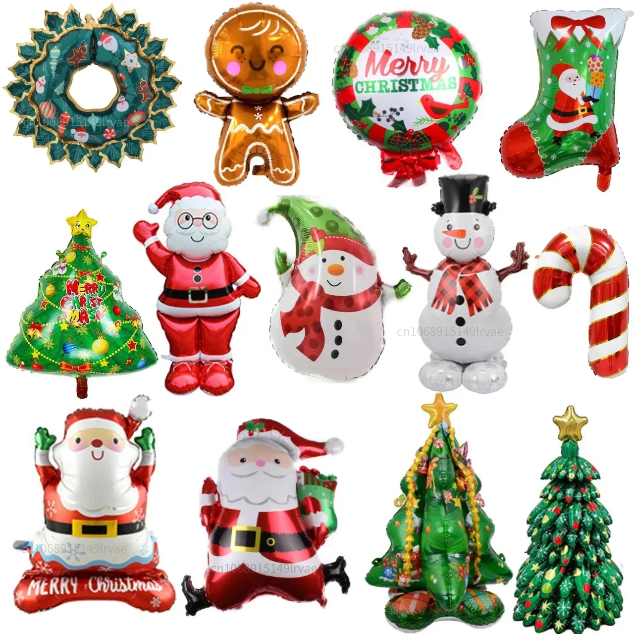 Large Christmas Balloons Santa Claus Snowman Elk Stocking Foil Balloon Christmas Decorations for Home Navidad 2025 New Year