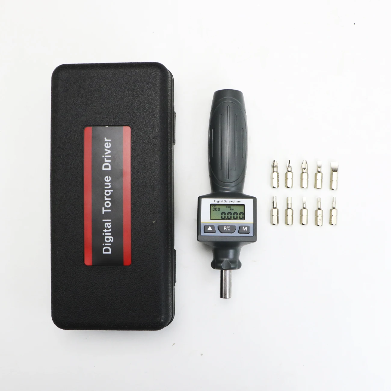 

Adjustable Digital Torsion Screwdriver, with 10Pcs 1/4 Drive Bit Set, 4 Measurement Units and 3 Modes (Peak, Track, Preset)