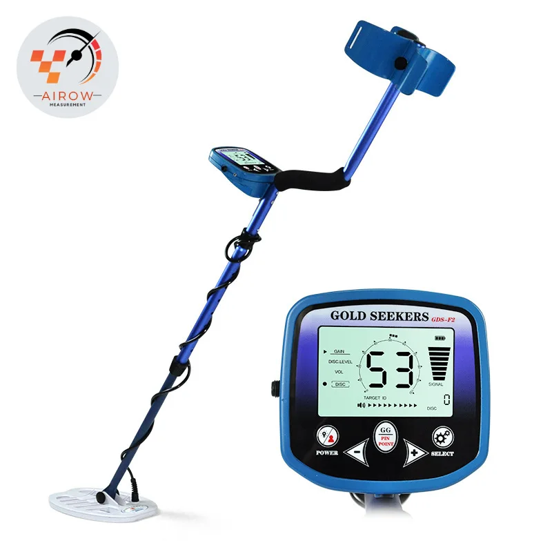 AIROW Metal detector, gold hunting machine, with LCD backlight display, search for waterproof coil detection prospecting