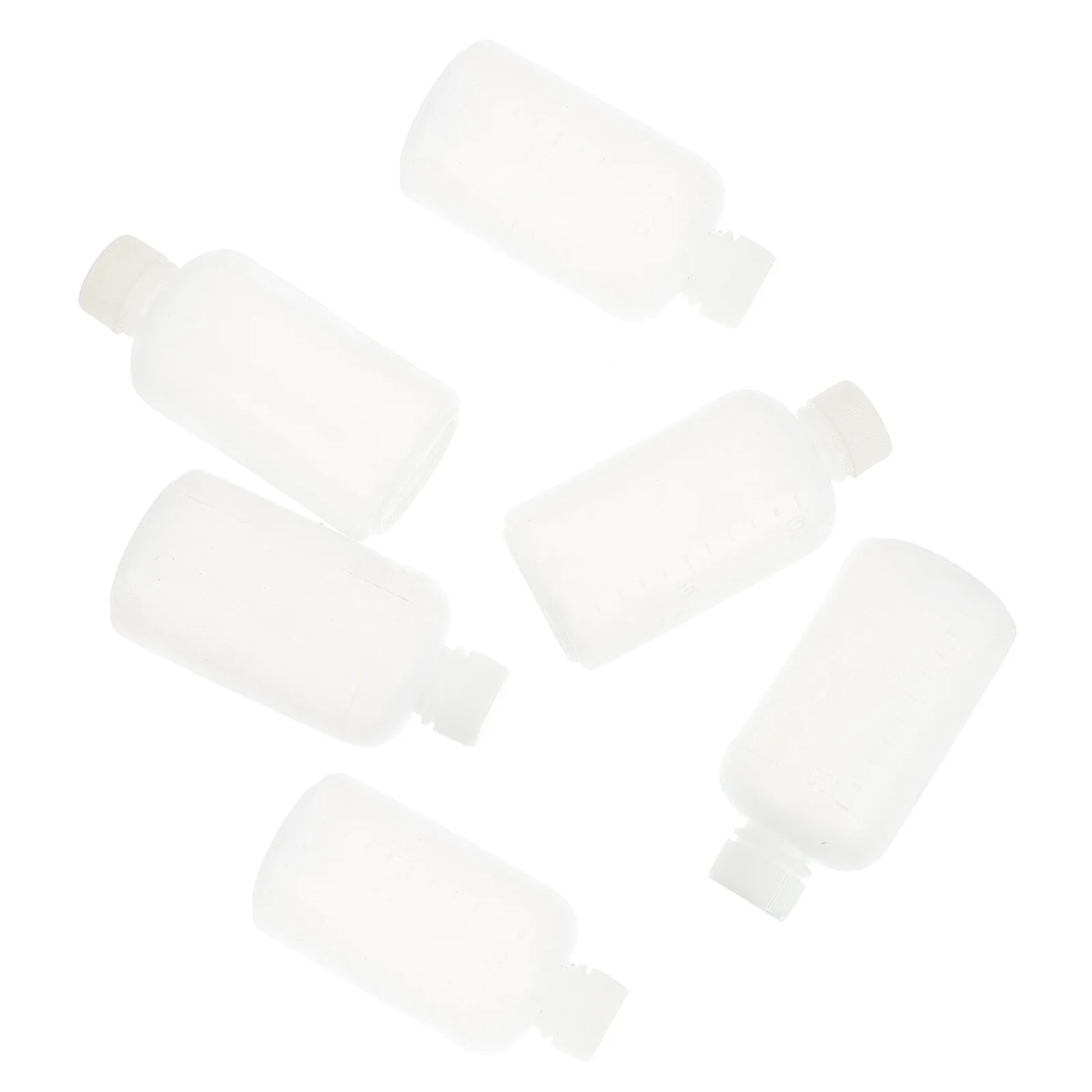 

6Pcs Pe Plastic Chemical Reagent Bottles Leakproof Sample Storage Bottles Smooth Surface Lab Liquid Container Bottle for Reagent