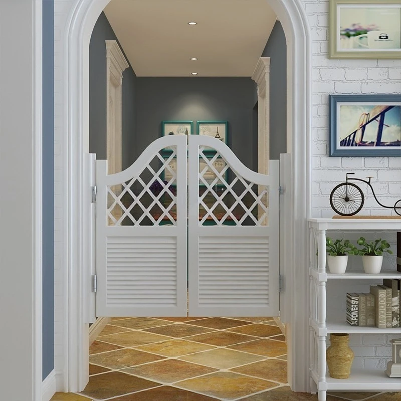 Solid wood partition living room half waist outdoor fence bar counter entry fence door bathroom partition door cover