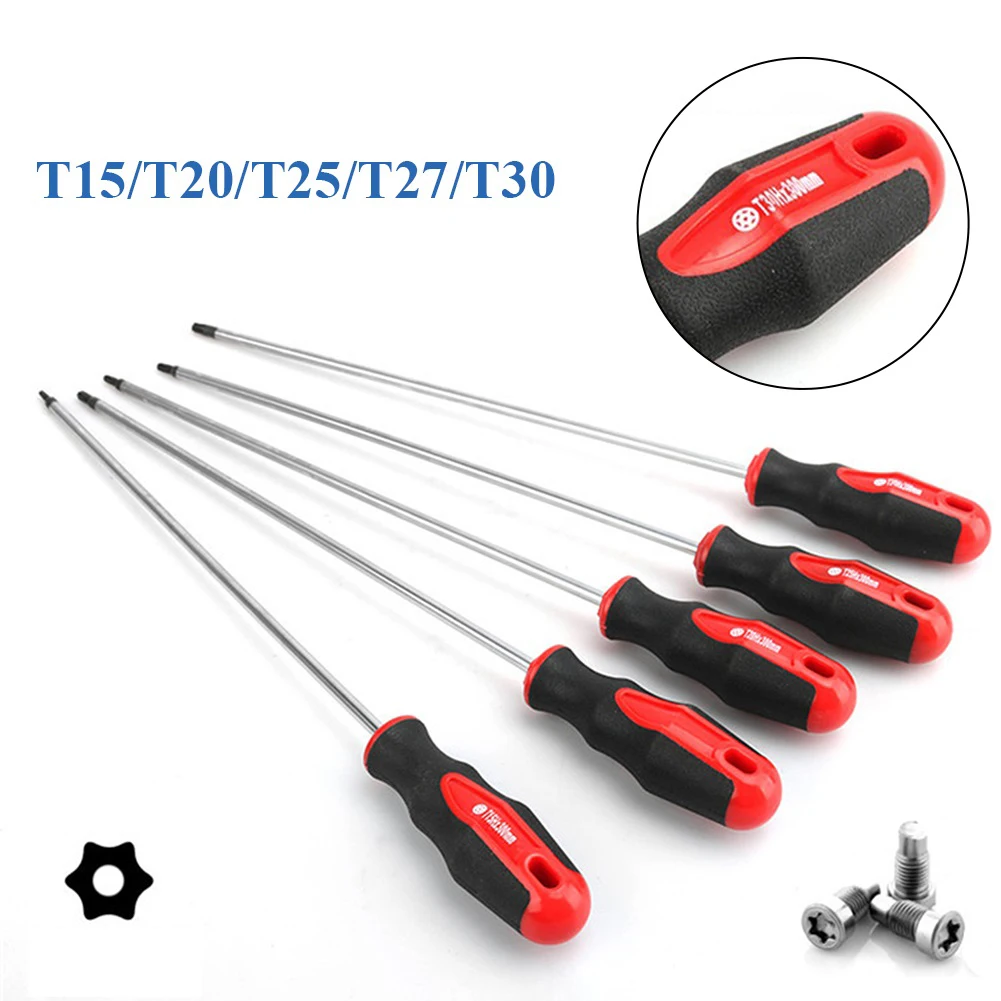 

1pc 400mm Screw Driver Torx T15/T20/T25/T27/T30 Extra Long Torx Screwdriver Magnetic Screw Drive Home Repair Tools