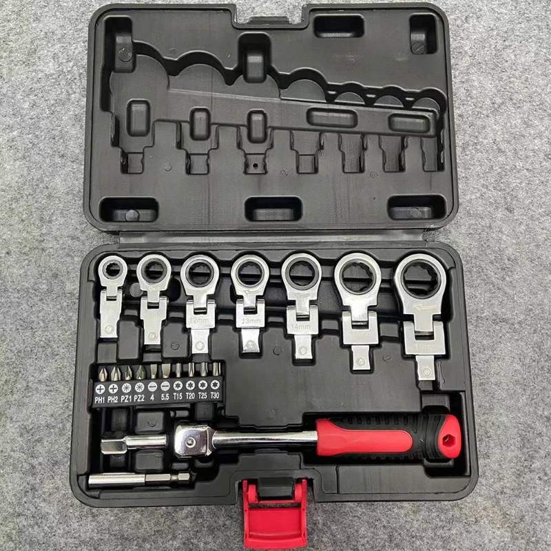 Allsome Ratchet Wrench 20pcs Set Game Combination Complete bond keys Screwdriver Car Bike Motorcycle Household Hand Tool