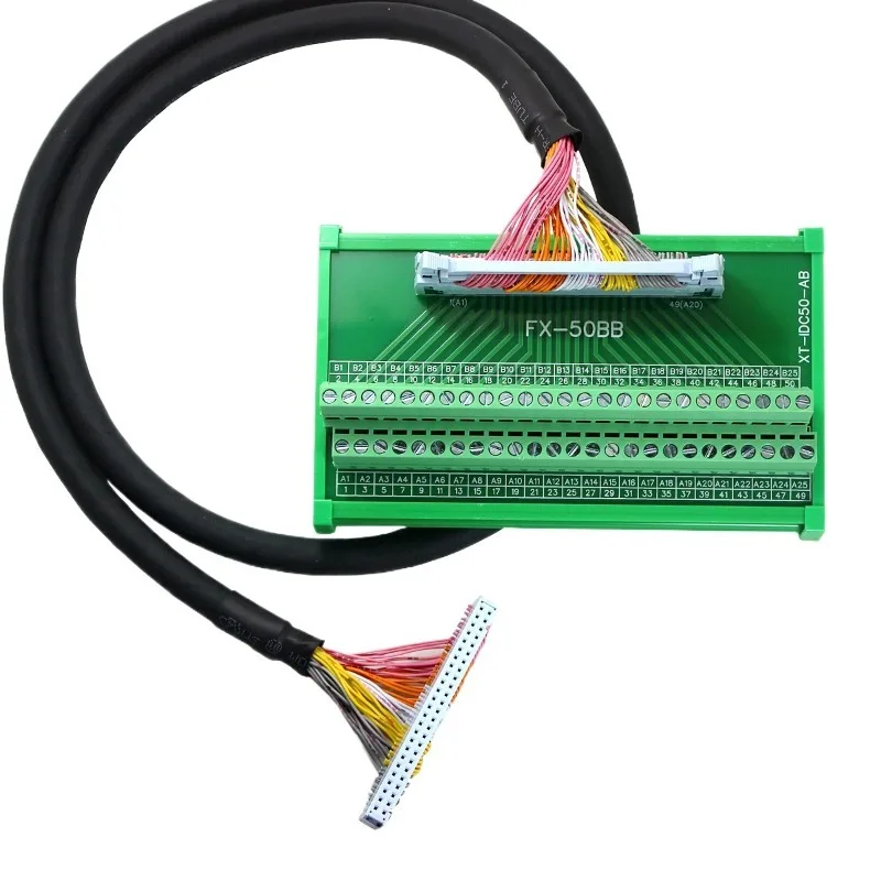 

FX-50BB Terminal Board For FANUC Siemens 50pin IO Line 50core Splitter Numerical Control Machine Tool CNC Cable IDC50-AB