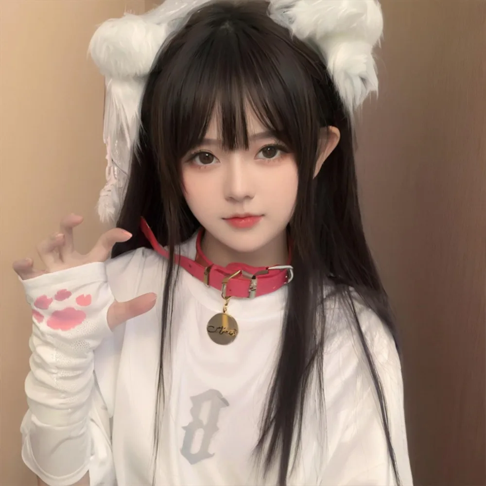 

Cute Fingerless Kitty Paw Arm Sleeves Breathable Thin Cat Claw Arm Cover Cotton UV Protection Cat Oversleeve Girls