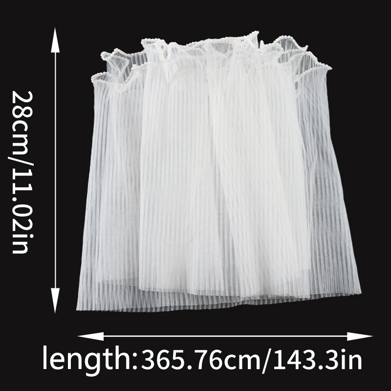 (4 Yards/bag) 28cm Wave Yarn Pearl Edge Yarn Valentine\'s Day Gift Flower Packaging Material Wedding Decoration Lace Handmade DIY