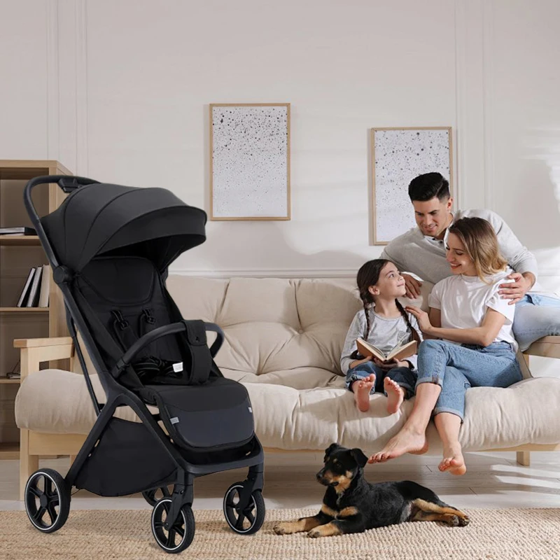 

3-in-1 Travel Baby Stroller - Lightweight One-Hand Fold Design, Large Capacity Bottom Storage Basket, Non-Slip Wheels, Convertib