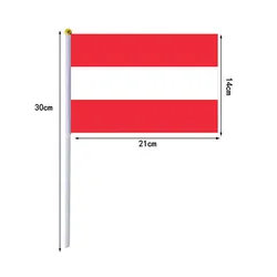 10 Pcs/lot Austria Hand Waving Flags 14x21cm Austria Flag Wholesale