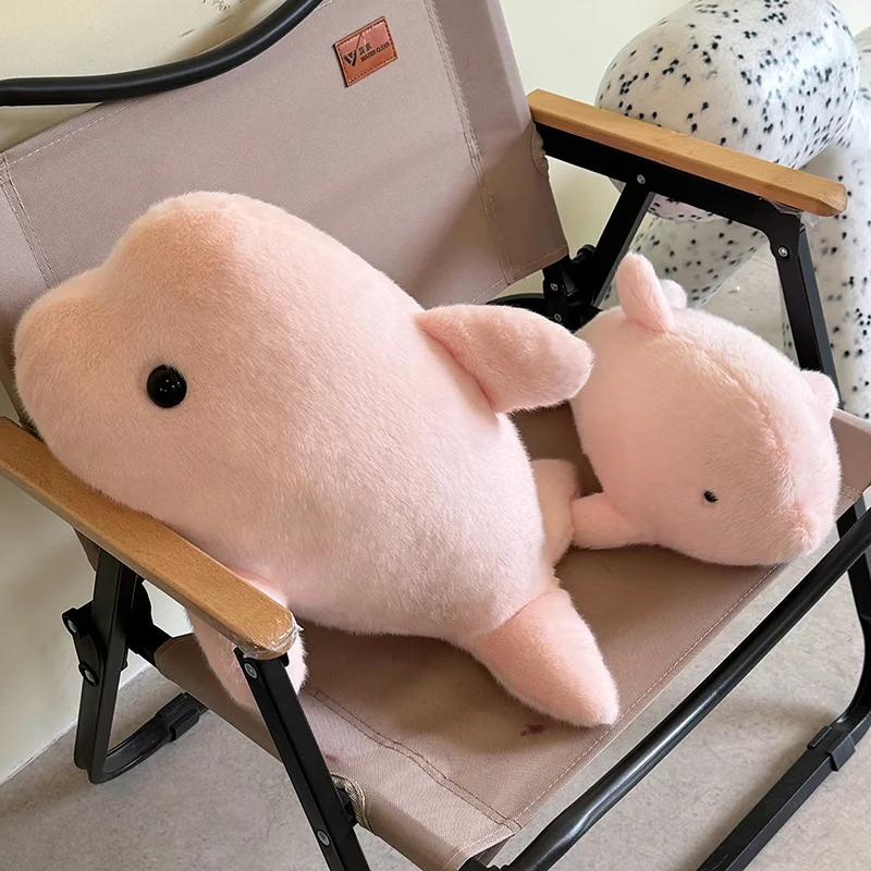 28/42cm nowa miękka pluszowa symulacja różowy delfin pluszowa lalka nadziewane kreskówki zabawka w kształcie zwierzątka maskotka Peluche poduszka dla dzieci