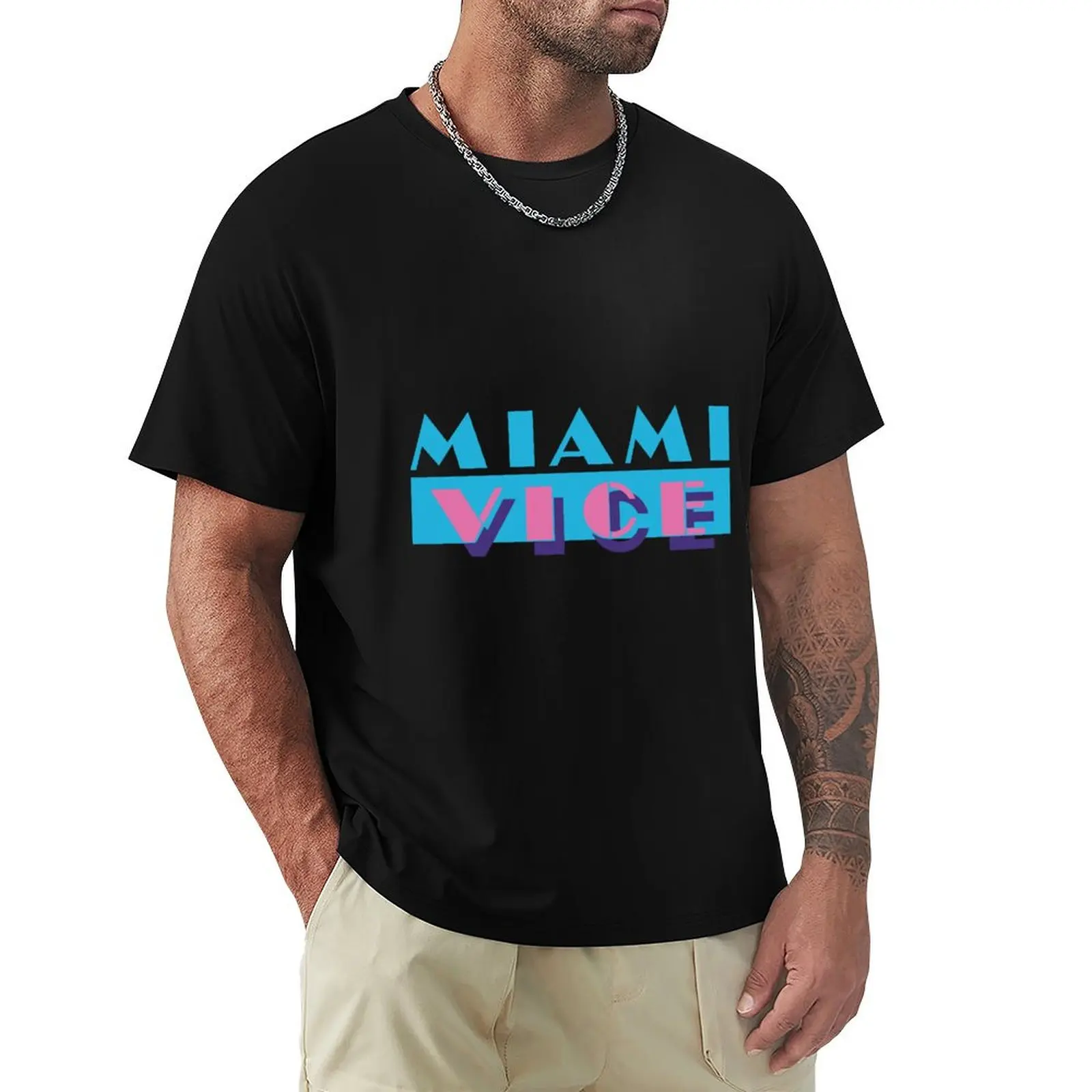 Miami Vice T-Shirt Casual Graphic Print Tee