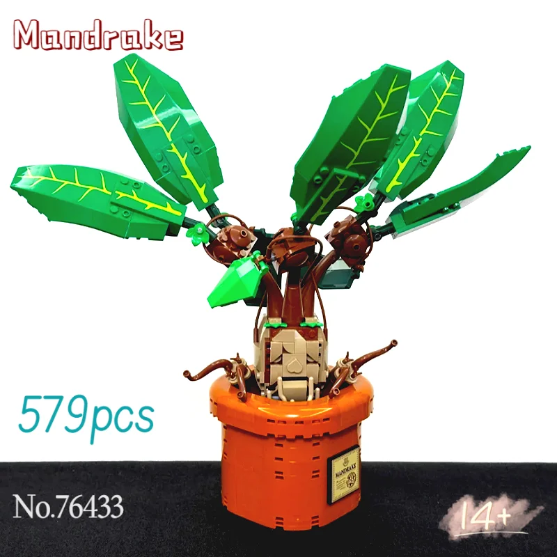 Blocs de construction d'herbe Mandella 76433, briques, modèle de plante, jouets magiques, cadeaux de noël pour enfants et adultes, nouvelle collection, 579 pièces