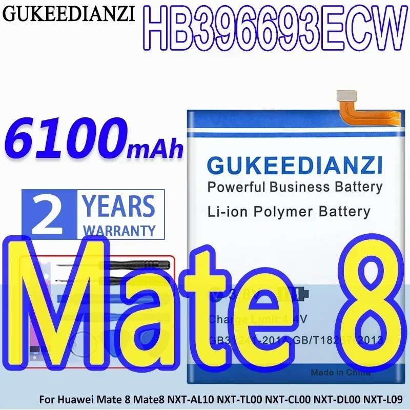 

Аккумулятор GUKEEDIANZI большой емкости HB 396693 ECW 6100 мАч для Huawei Mate 8 Mate8 NXT-AL10 NXT-TL00 NXT-CL00 NXT-DL00 NXT-L09