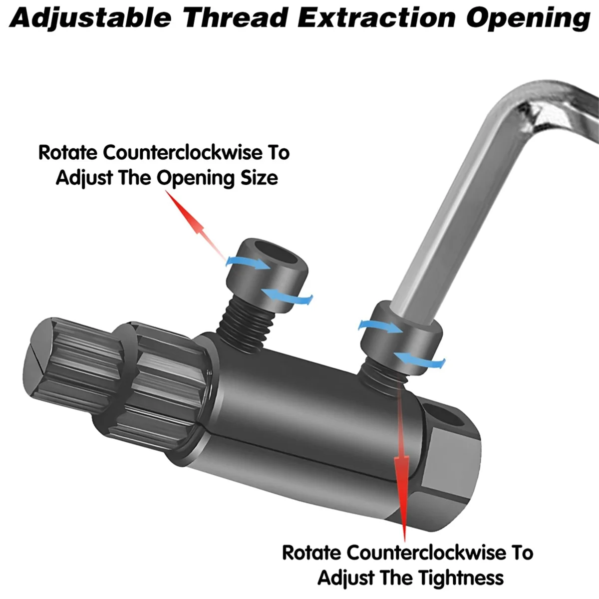 A002 Broken Pipe Thread Extractor Tool Broken Valve Thread Extractor, Faucet Removal Tool for 1/4in 3/8in Damaged Water Pipe