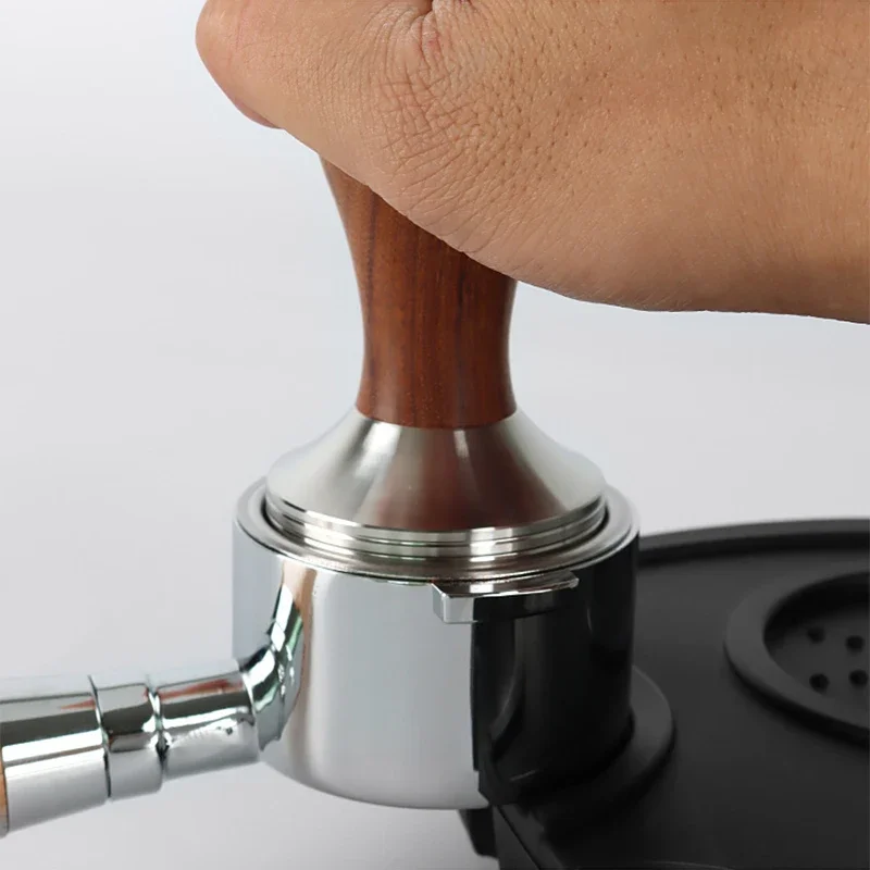 Wooden 304 Stainless Steel Coffee Tamper Base 51/53/58mm with Espresso Machines Barista Tools Barista Espresso Accessories 3
