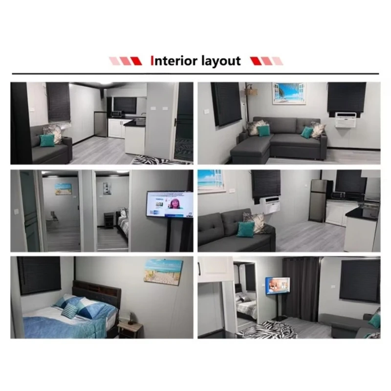 منزل صغير متنقل 3 4 غرف نوم قابلة للطي منازل جاهزة 20 قدم 40 قدم منزل حاوية فاخر قابل للتوسيع