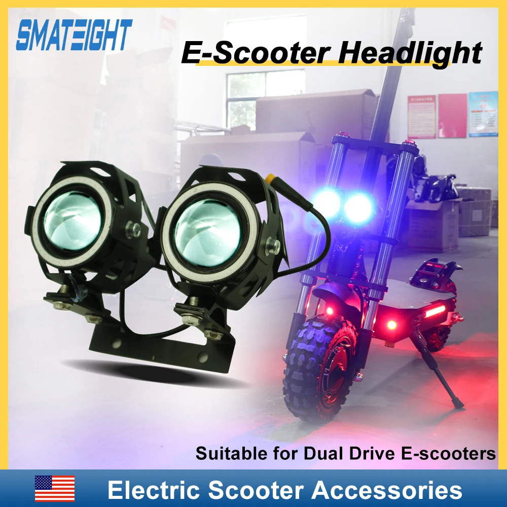 

Dual Drive Electric Scooter X60 X500 X700 Headlight IP67 Waterproof Grade Bright Light System Riding Safer at Night