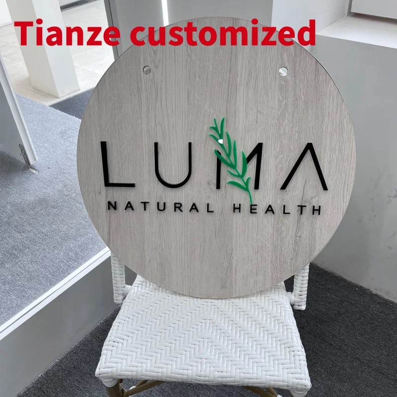 

(customized)Custom Laser Cut Stainless Steel Or Acrylic Logo Sign With Raised Lettes And Logo Design - Wood Backboard Mounted Lo