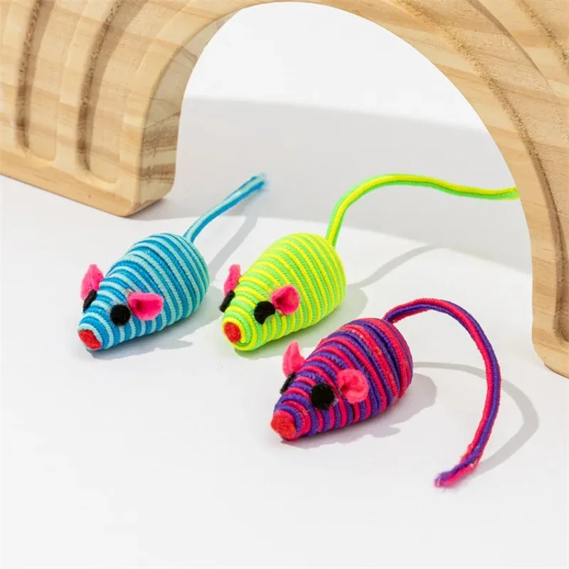 2pcs Pet Cat Toy Color Winding Mouse Cat Toy Pet Supplies Cat Interactive Chew Toy Pet Accessories