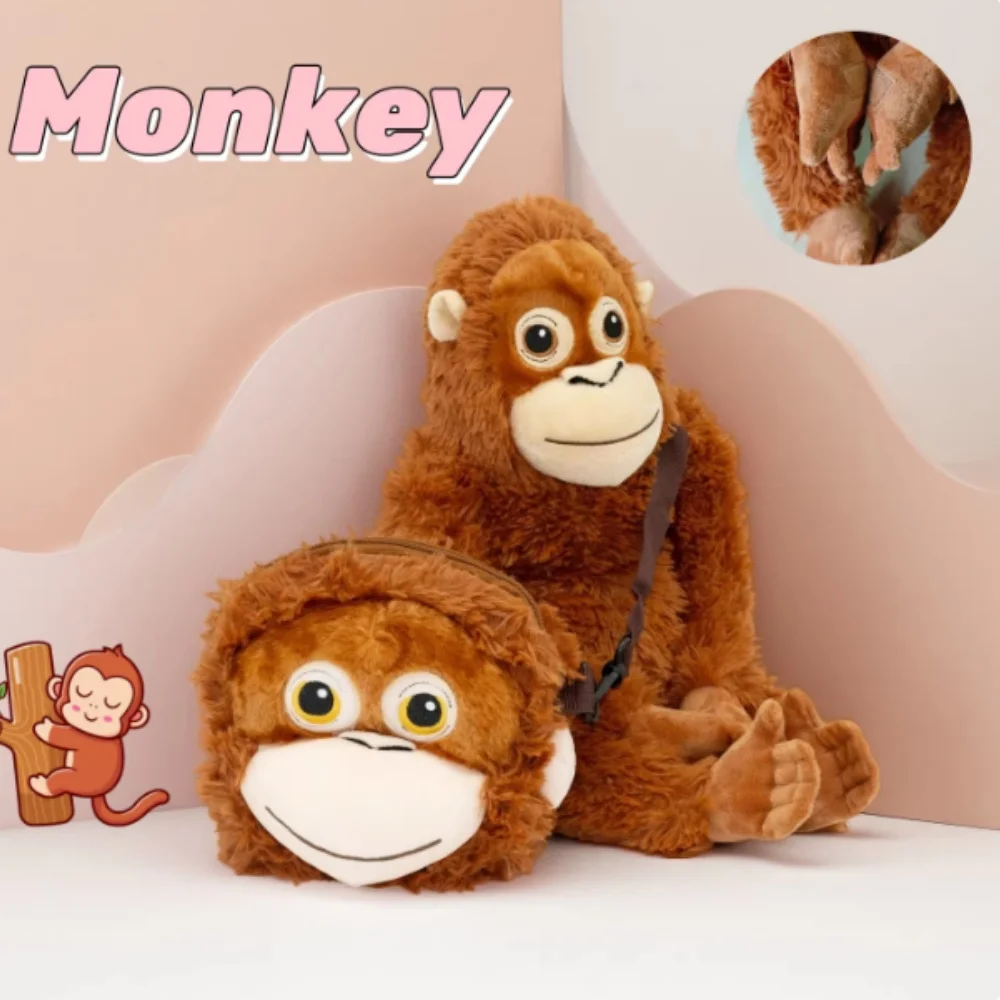 

New Punch Monkey Plush Doll Cute Anime Peripherals Toy Birthday Christmas Gift