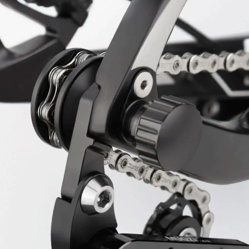 Soporte ligero para cadena de bicicleta, diseño de ranura en H, soporte de retención de cadena ajustable, buje Virtual liso y duradero, ciclismo fijo