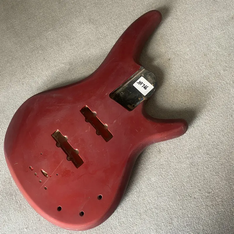 JB766 JB Electric Guitar Bass Body Red Paints Color 4 Or 5 String  JB Pickups Right Hand DIY Parts Surface Scratches