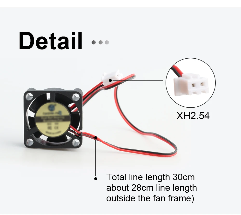 Trianglelab ® Neuer Geräuschloser DC2510 Lüfter 2,5CM 25*25*10MM Projektionslampe Laser 5V24V Kühllüfter für Hotend Extruder 3D-Drucker – Detail 7