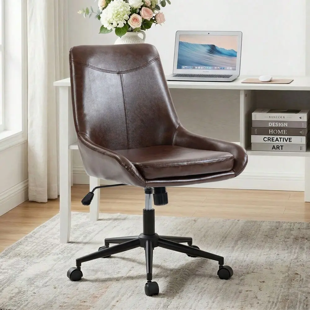 

gaming chair ergonomic chair Vintage Swivel Office Chair Elegant Armless Desk Chair For Home Office Vanity