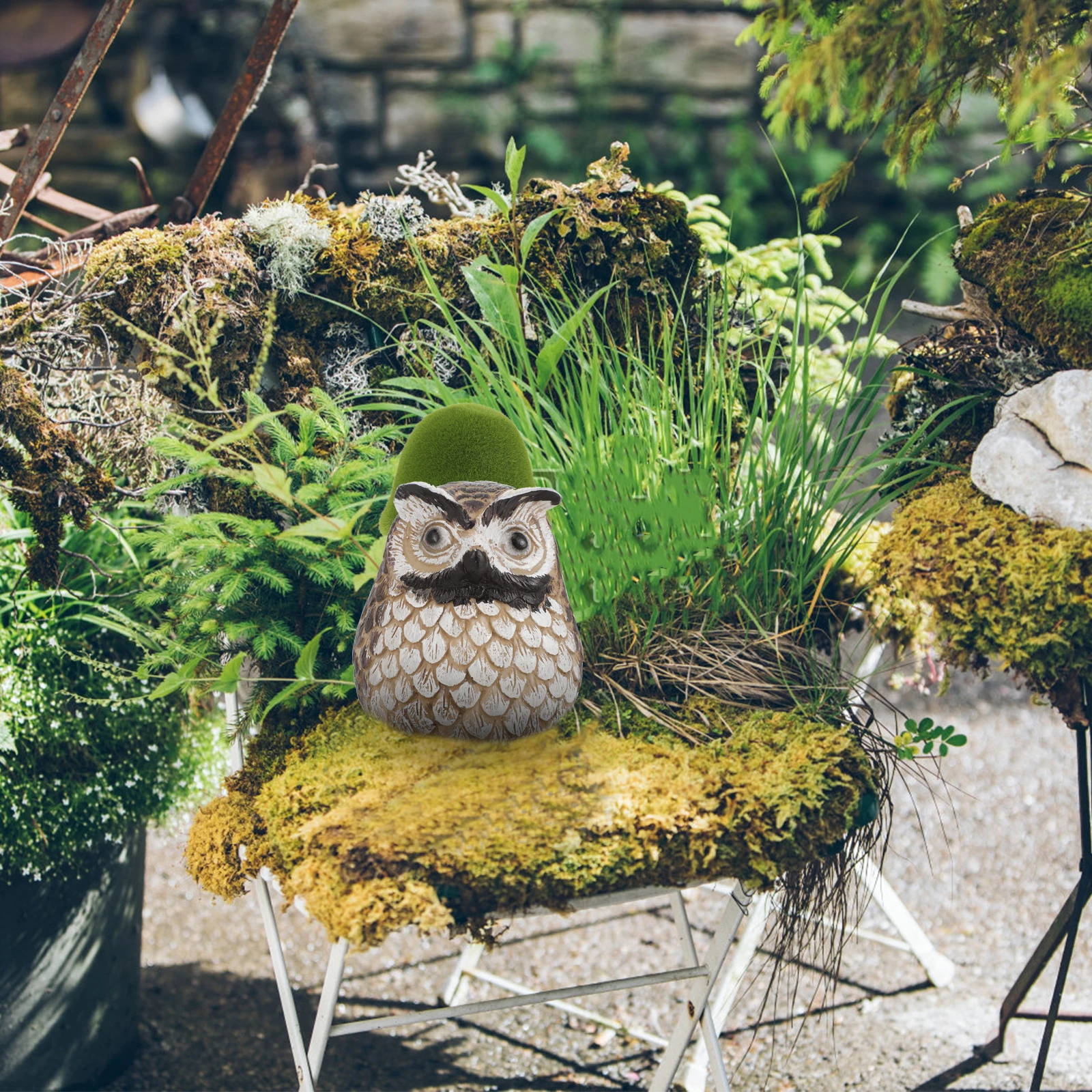 

Owl Key Holders Outdoor Hider Yard Decor Garden Statue Waterproof Container Spare Front Yard Decorations Outdoor Keys