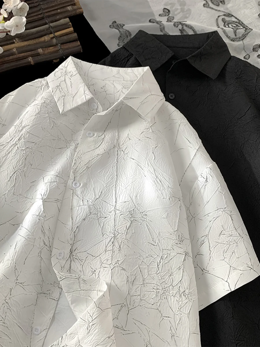 

Мужская летняя тонкая футболка из ледяного шелка с охлаждающим эффектом, повседневный модный дизайн, свободный крой, стильная городская одежда, полиэстер...