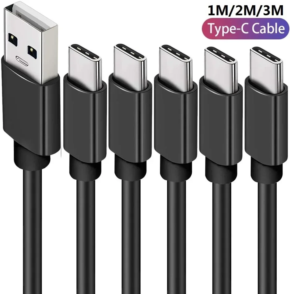 

10pcs Fast Quick Charging Type C to USB A Data Charger Cable 1m 2M 3M Cables For Galaxy S10 S20 S21 Htc lg android phone