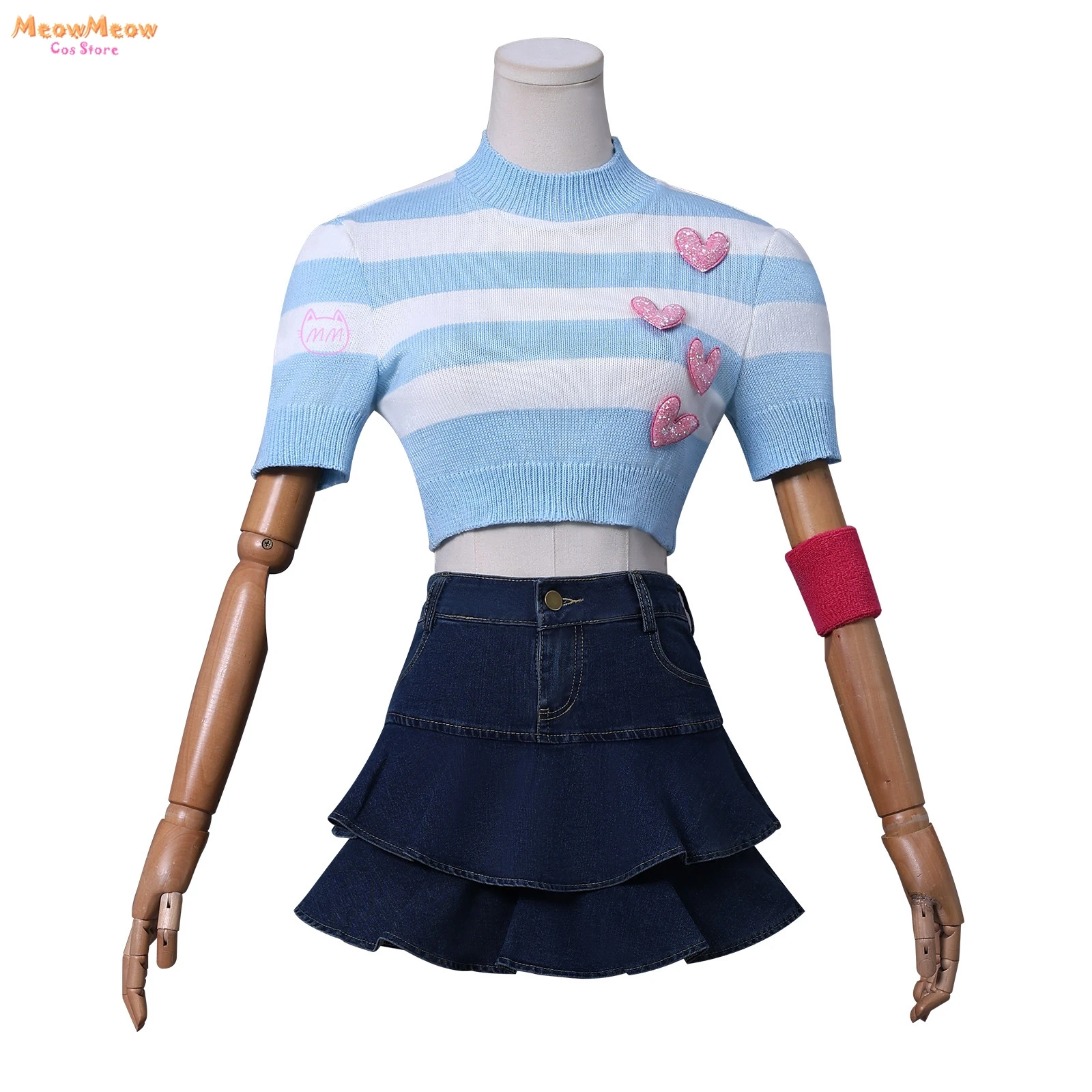 Anime Cartoon Princess Cos Bloom Cosplay Costume wig Skirt Adult Women Girls Clothes Halloween Party Club Dress-up Blue Suit view 4