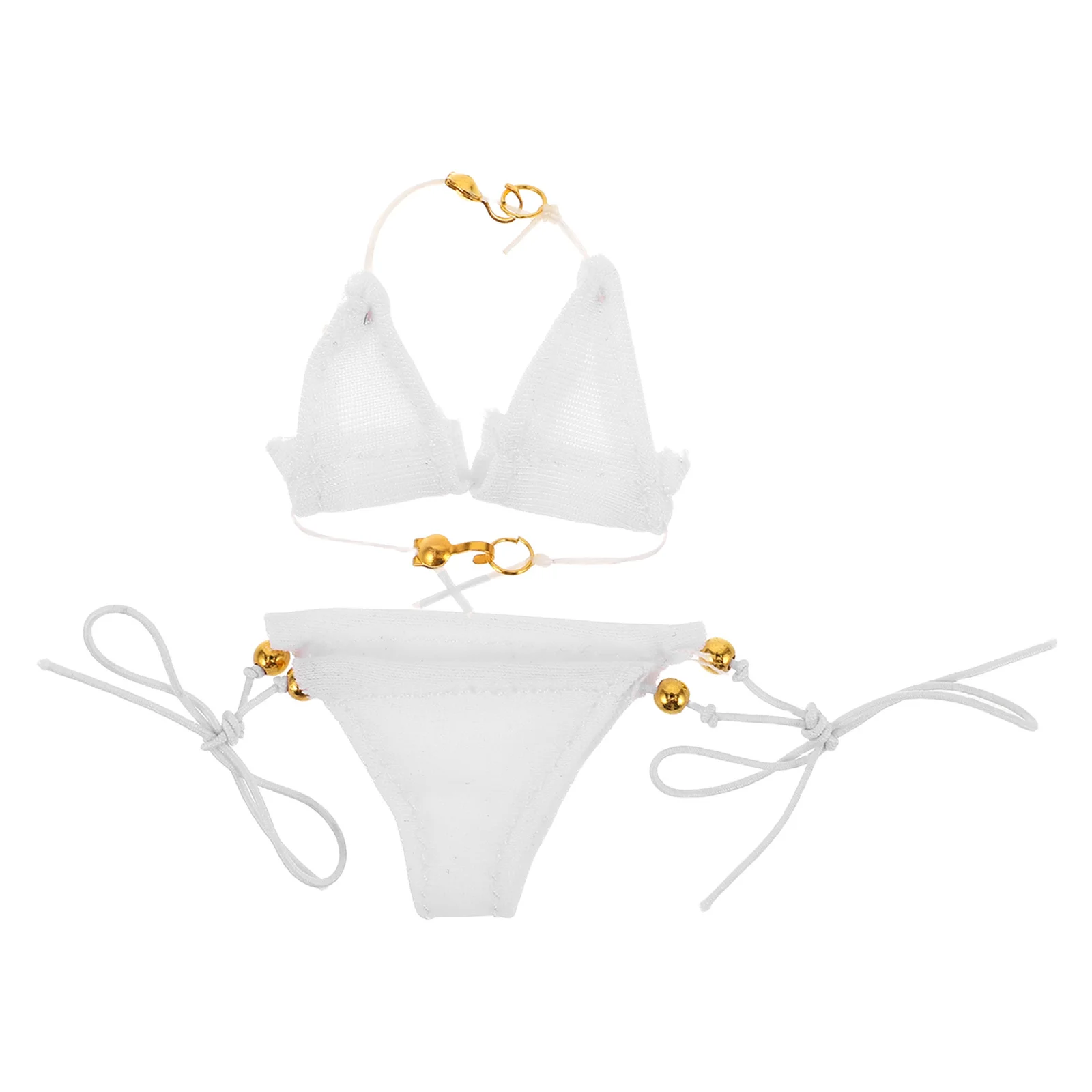 1 Juego de traje de baño, Bikini de vacaciones en la playa de verano para niña y bebé, accesorios de ropa de repuesto en miniatura, juego de piscina