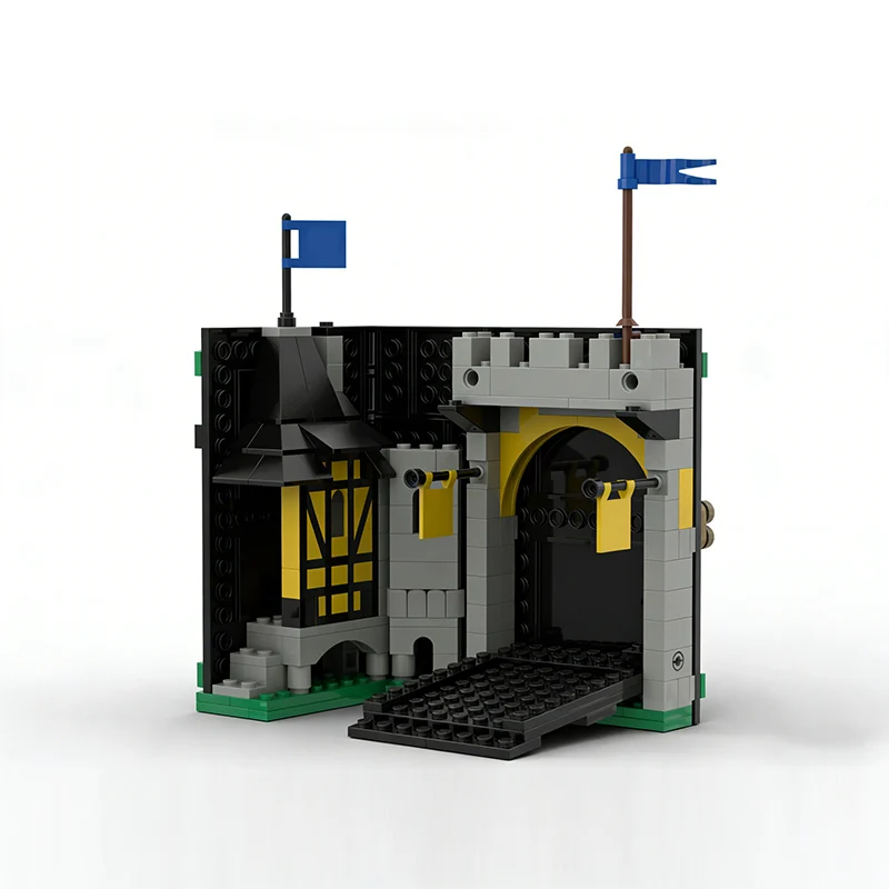 Medieval Castle Model MOC Building Bricks Fortress Defense Tower Modular Technology Children Holiday Gifts Assemble Toys Suit