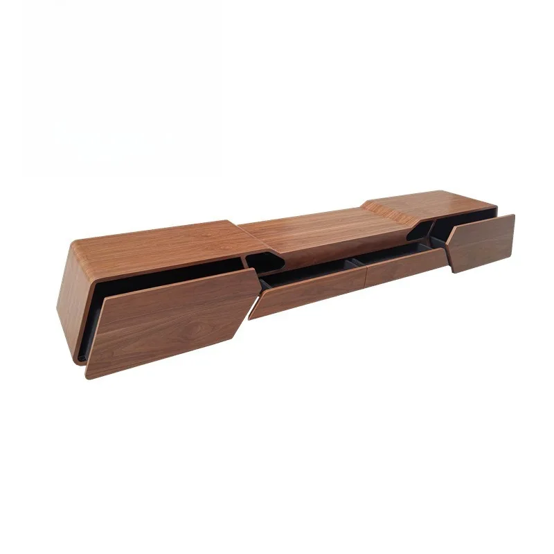 

Walnut furniture Solid wood light luxury post-modern simple household TV cabinet Small apartment living room floor cabinet