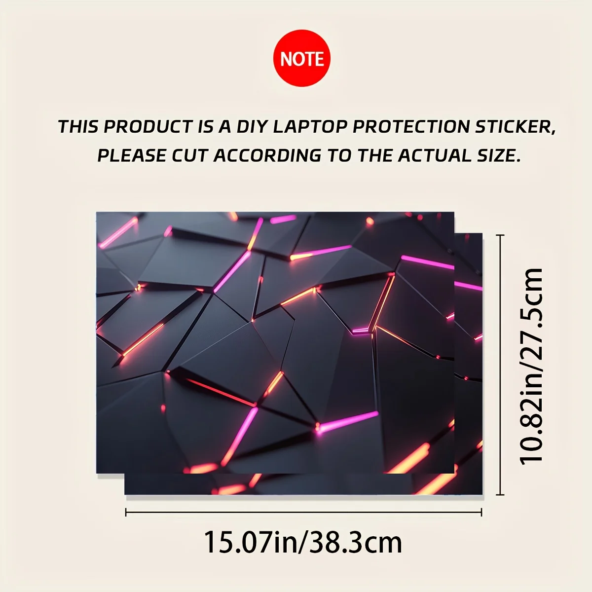 حافظة فنية للكمبيوتر المحمول مكونة من قطعتين من ملصقات Cyberpunk، ملصقات جلدية عالمية للكمبيوتر المحمول غير قابلة لإعادة الاستخدام