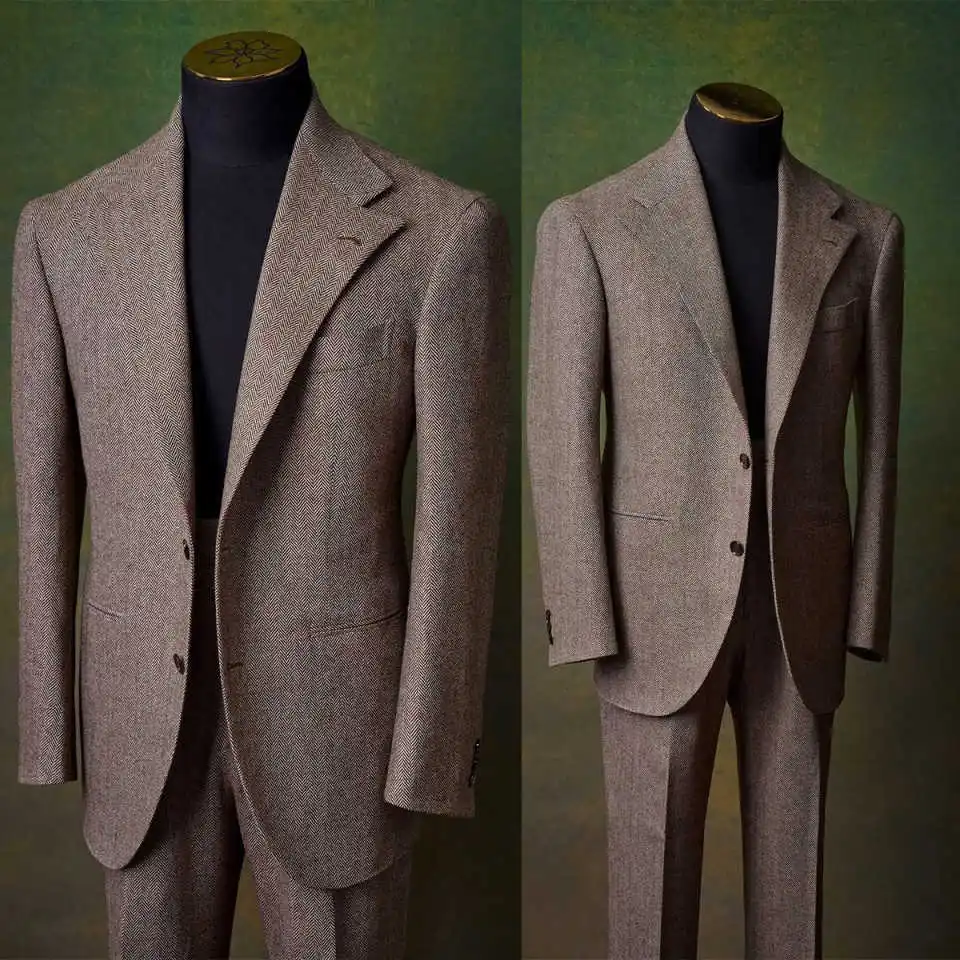 

Classic Men Suit Party Suits Slim Fit 2-Pcs Crystal Wedding Blazer Tailor-Made Tuxedo Formal Occasions Wear Size Customized