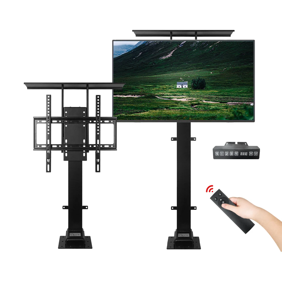 

Remote Control Lifting TV Lift Mount Mechanism Electric Automatic Adjustable Height Large Motorized Stand Cabinet 32 to 80 Inch