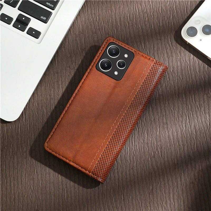 Case For Xiaomi Redmi 12 Case Magnet Flip Leather Cover Etui Redmi 12 Global Version Redmi12 Phone Case Redmi 12 4G 5G Holster