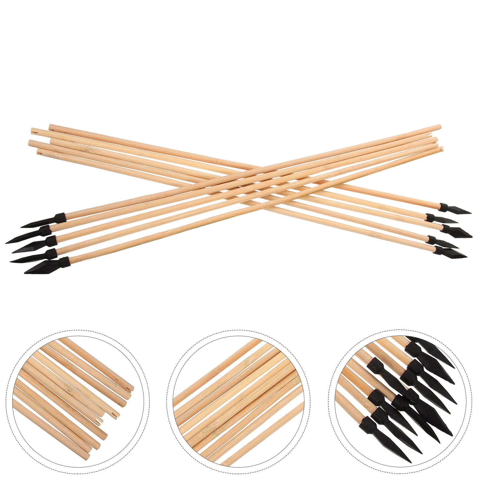

10 Pcs Throwing Pot Arrows Kids Toy Lightweight Durable Smooth Surface Outdoor Game Fun Child Play Wooden Arrows For Archery