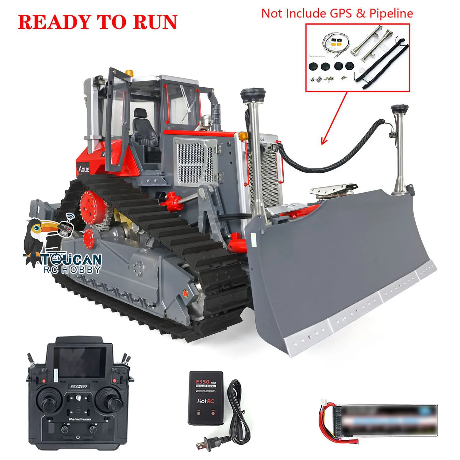 LESU Hydraulic RC Bulldozer RTR 1/14 Aoue DT60 PL18EV Lite Radio Controller Construction Trucks  Excavator for Boys THZH1271