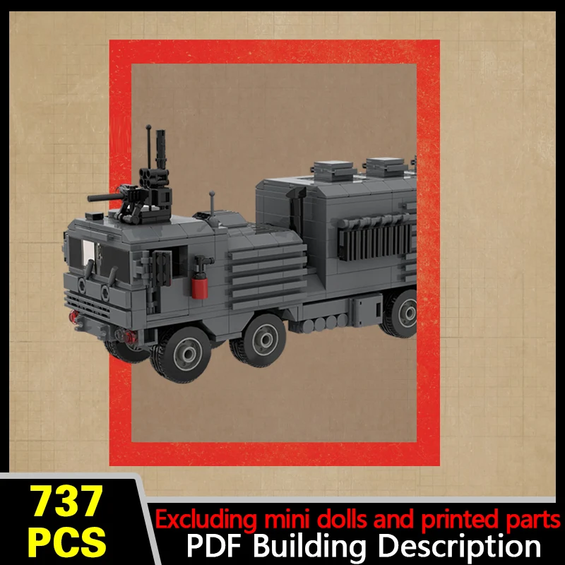 Logistics Supply Truck Model MOC Building Bricks War Equipment Modular Technology Gifts Holiday Assemble Children Toys Suit