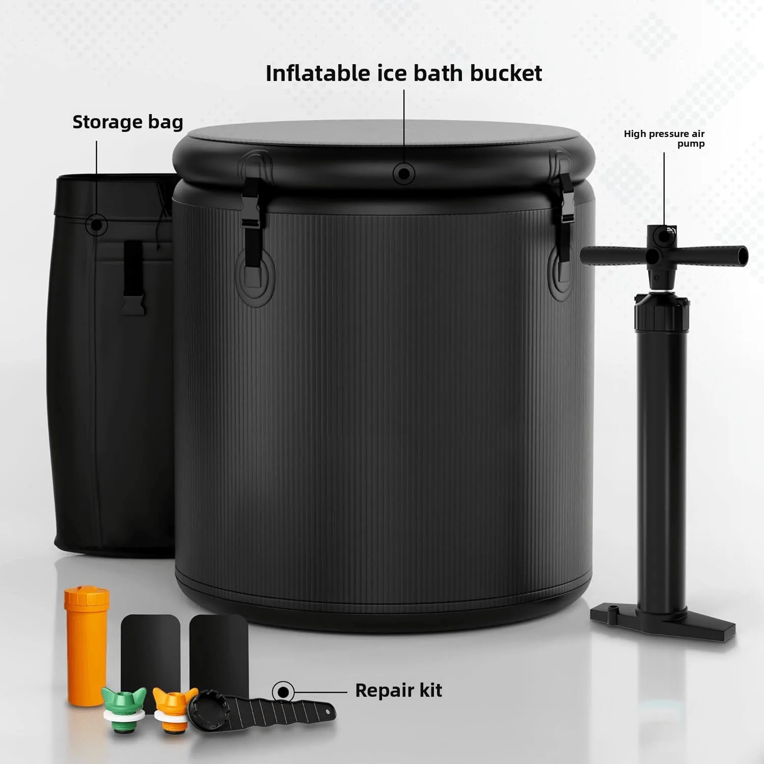 Custom Drop Stitch PVC Inflatable Folding Bathtub for Outdoor Adult Ice Bath Recovery