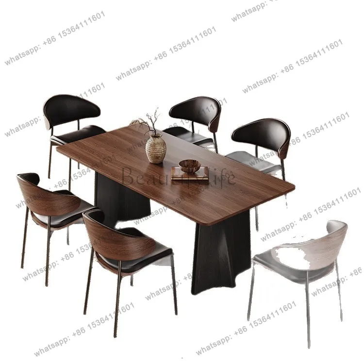 

Medieval style solid wood dining table rectangular household ash French vintage high-end