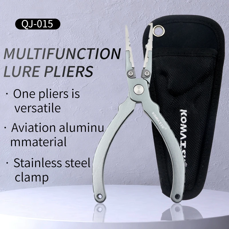 Multi-function  Aluminum Alloy 18cm Saltwater Corrosion Resistance Silver Fishing Cutting Pliers Hook Remover