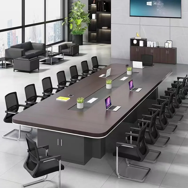 Modern simple melamine board type multi-person conference table negotiation table staff