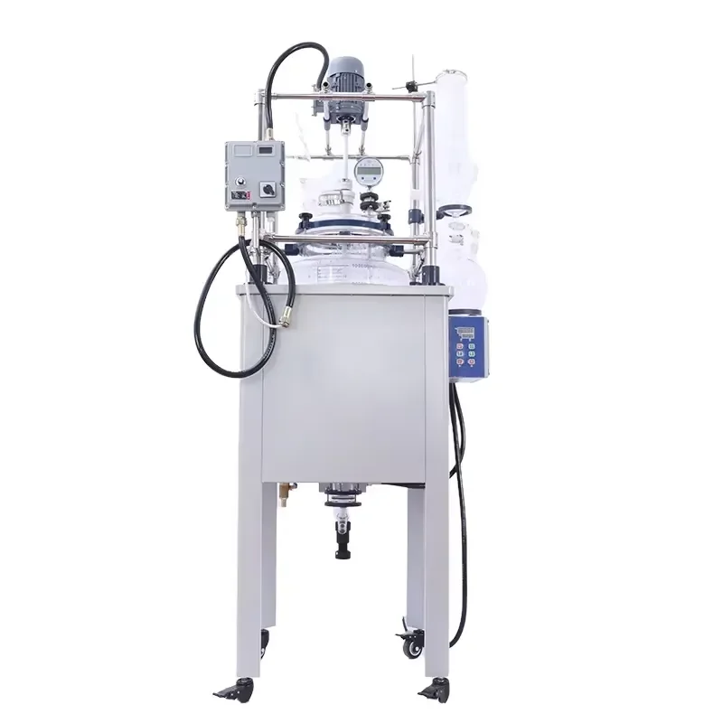 i 150L Automatic High Borosilicate Bioreactor Large Lab Vacuum Sphere Glass Reflux Condenser Pressure Vessel Digital Engine